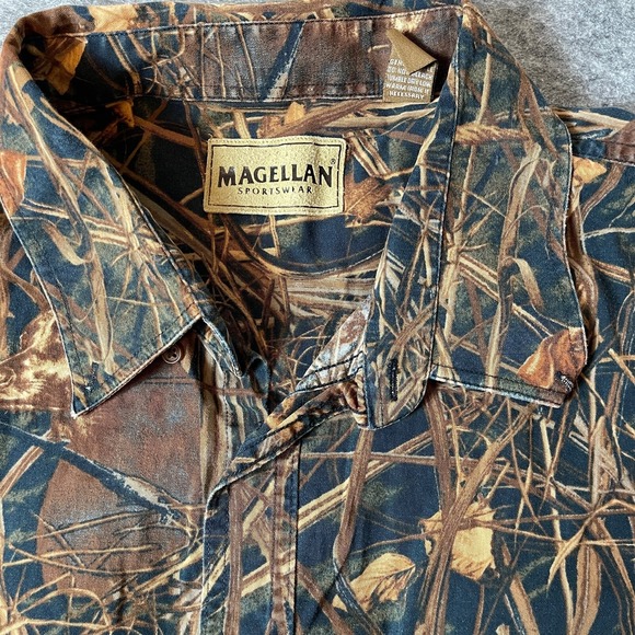 Magellan Camouflage Labrador Dogs Long sleeve button up hunting shirt Size 3XL - Picture 3 of 11